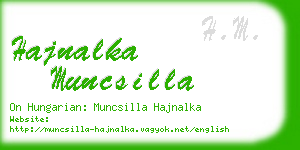 hajnalka muncsilla business card